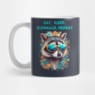 Racoon - Eat, Sleep, Rummage, Repeat Mug